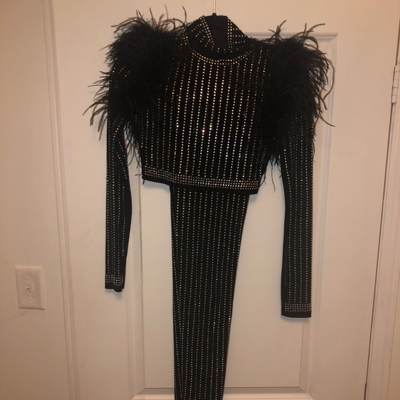 Rhinestone and fur set - Picture 2 of 2